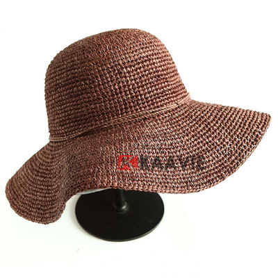Niestandardowe rafia damskie słomkowe kapelusze przeciwsłoneczne Sun Shade Pantone Color OEM ODM