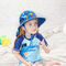 SGS Neck Flap Dziecięce czapki kubełkowe z szerokim rondem na letnią plażę
