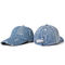 OEM Blue Denim Fabric Baseball Caps Haft 55cm Cotton Twill