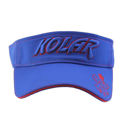 Dorośli Polymesh Visor Słoneczny Kobiety Kapelusze Custom Puff Embroidery Logo