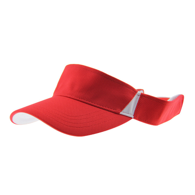 Latowe czerwone polymeszowe kapelusze z personalizowanym wizerunkiem przeciwsłonecznym z regulowanym zamknięciem