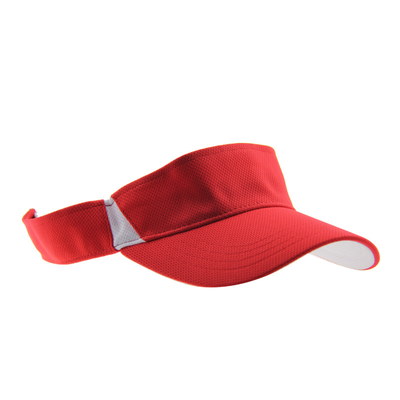 Latowe czerwone polymeszowe kapelusze z personalizowanym wizerunkiem przeciwsłonecznym z regulowanym zamknięciem