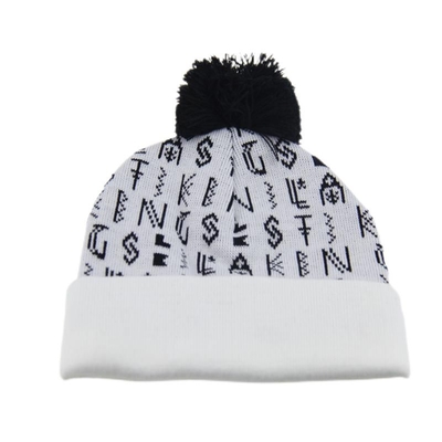 Mężczyźni Mikro Fleece Cuff Płytkowane kapelusze z broderią Logo dostosowane