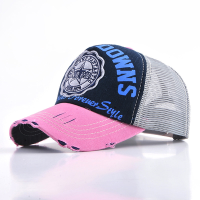 Vintage regulowany 5 panel trucker kapelusz mężczyźni kobiety lato umyte trucker kapelusz