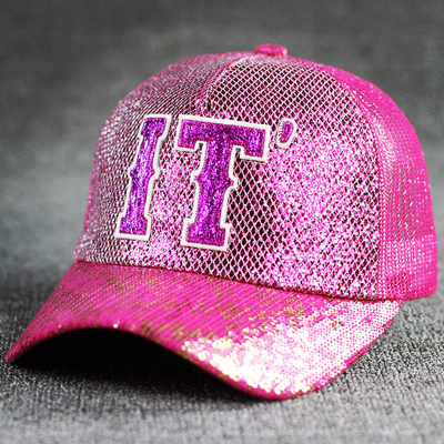Cały dzień Komfort 5 Panel Mesh Trucker Hat Sequin Trucker Hat regulowany