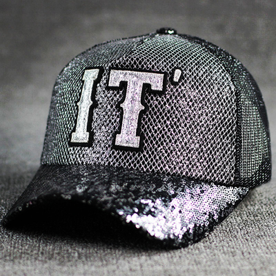 Cały dzień Komfort 5 Panel Mesh Trucker Hat Sequin Trucker Hat regulowany