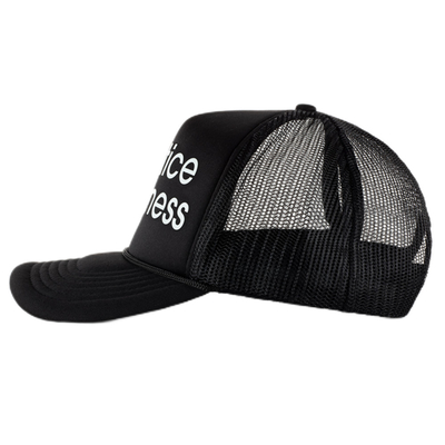 Wykrzywiona wizytówka z recyklingu trucker hat 5 panel trucker cap high profile