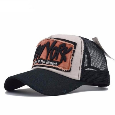 Vintage regulowany 5 panel trucker kapelusz mężczyźni kobiety lato umyte trucker kapelusz