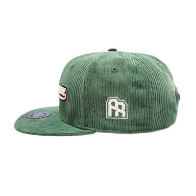 Unisex Konstruowany 6 Panel Snapback Kapelusz Corduroy Flat Peak Mid Profile Snapback