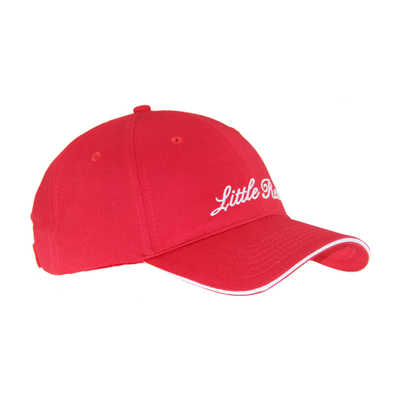 6 Panel Czerwony bawełniany haftowanie Baseball Caps, Unisex niskiego profilu regulowane kapelusze