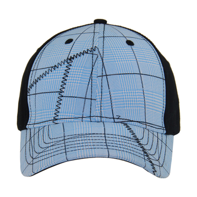 Mody 6 Panel Check bawełniana hafta Baseball Caps, Low Profile regulowalny mężczyzn i kobiet Cap