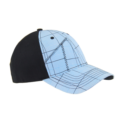 Mody 6 Panel Check bawełniana hafta Baseball Caps, Low Profile regulowalny mężczyzn i kobiet Cap
