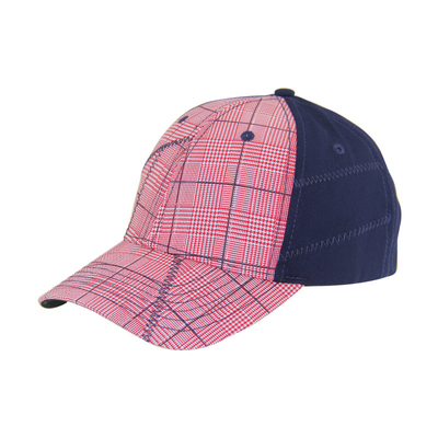 Mody 6 Panel Check bawełniana hafta Baseball Caps, Low Profile regulowalny mężczyzn i kobiet Cap