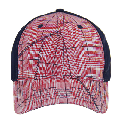 Mody 6 Panel Check bawełniana hafta Baseball Caps, Low Profile regulowalny mężczyzn i kobiet Cap
