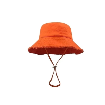 Sun Prevent Cotton Canvas Wide Brim Bucket Hat Beach Bucket Hat Stylowy