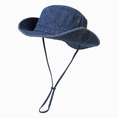 Unisex Denim Wymywany Babski Kapelusz Złożony Kapelusz Rybaka Ochrona UV