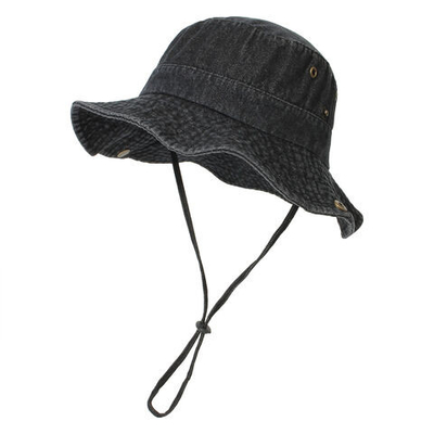 Unisex Denim Wymywany Babski Kapelusz Złożony Kapelusz Rybaka Ochrona UV