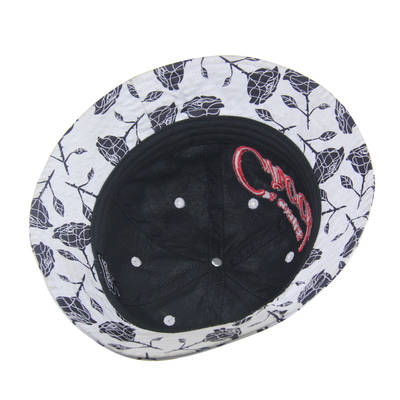 OEM 100% bawełny 6 Panel Bucket Hat Embroidery Bucket Hat Regulowany rozmiar