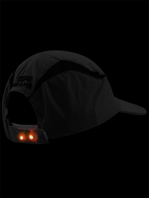 100% poliestrowe mikrofabryki LED oświetlone czapki piłkowe do biegania w nocy