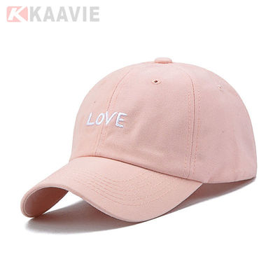 100% bawełna 5-panelowa czapka z daszkiem z zakrzywionym rondem Różowa czapka sportowa 58cm