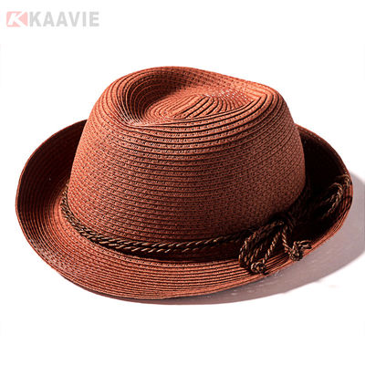 58cm Lekki unisex kapelusz z rafii ze słomy na lato na zewnątrz