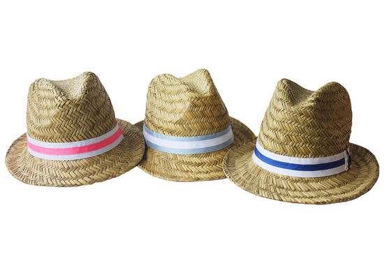 OEM naturalnej trawy słomkowe kapelusze przeciwsłoneczne 56cm damska słomkowa czapka ratownika