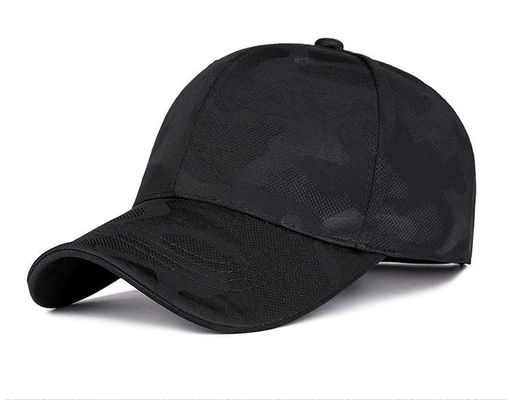 Niestandardowe haftowane logo Czarna czapka z daszkiem moro 56 CM czapki kamuflażowe