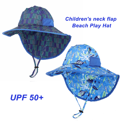 Searsucker Blue Beach Hawaii Fisherman Hat Custom Upf 50 Ochrona przed słońcem Baby