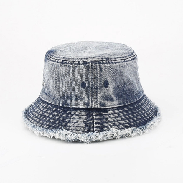 OEM ODM Myte Szczerze Krawędzie Jeans Bucket Hat Vintage Klasyczny Bucket Hat