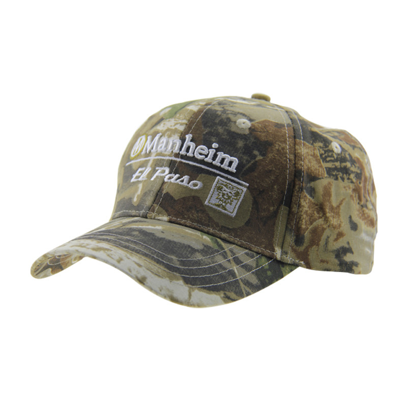 6 Panel Kamuflaż Embroidery Outdoor Baseball Caps, Unisex Low Profile Regulowane kapelusze myśliwskie
