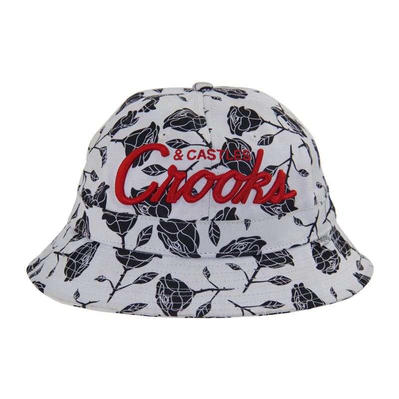 OEM 100% bawełny 6 Panel Bucket Hat Embroidery Bucket Hat Regulowany rozmiar