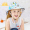Pantone Color Dziecięce czapki kubełkowe 48 cm w paski z podnoszonym rondem