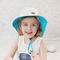 Letnia czapka chroniąca przed promieniowaniem UV Okrągłe rondo 100% poliester 46 cm dla niemowląt