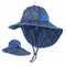 Kids Searsucker Blue Beach Hawaii Fisherman Hat Custom Upf 50 Ochrona przed słońcem Baby Summ